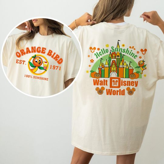 Disney Sunshine on My Mind Orange Bird Epcot Double Sided Shirt