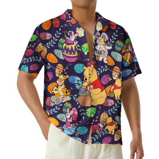 Vintage Disney Easter Hawaiian Shirt Easter Bunny Tropical Shirt