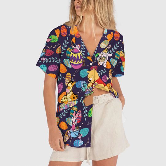 Vintage Disney Easter Hawaiian Shirt Easter Bunny Tropical Shirt