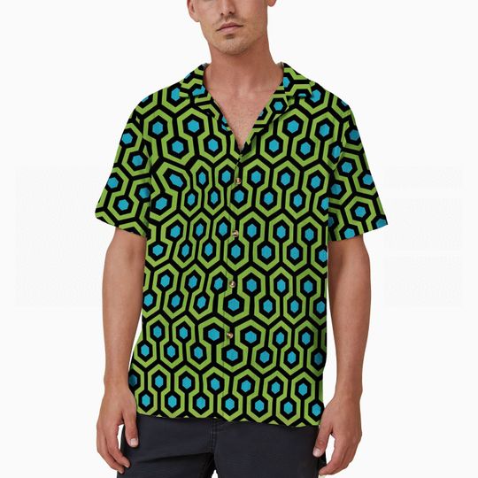Halloween The Shining Short Sleeve Hawaiian Shirt, Spooky Season Scary Movie Button Up Shirt