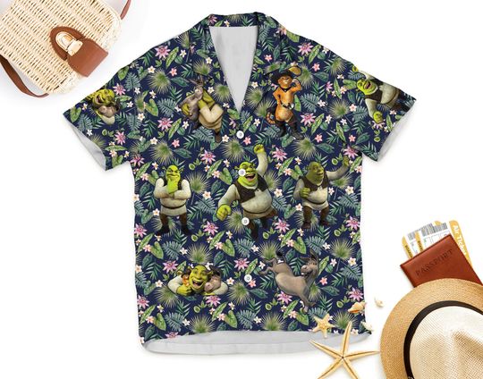 Disney Shrek Can't Today Tropical Hawaiian Shirt