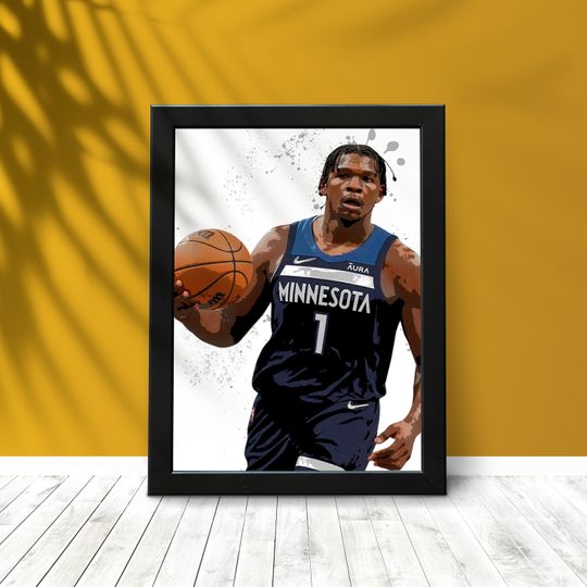 Anthony Edwards Poster,  Wall Art Decor, Best Home Decor Gift