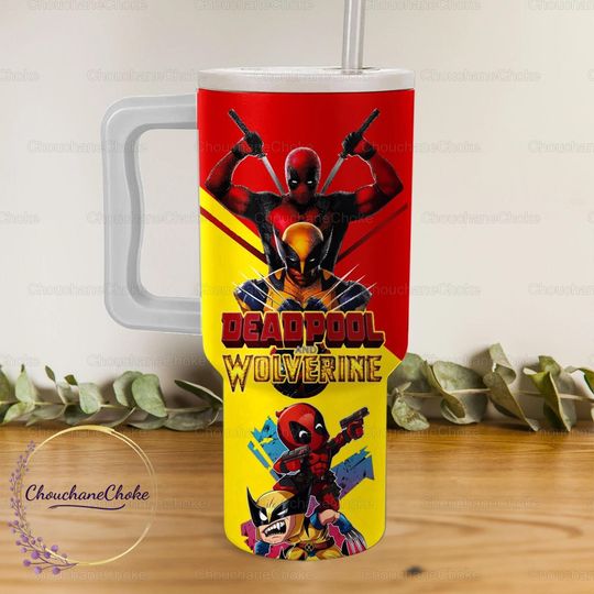 Deadpool Wolverine 40oz Tumbler, Deadpool Wolverine Tumbler