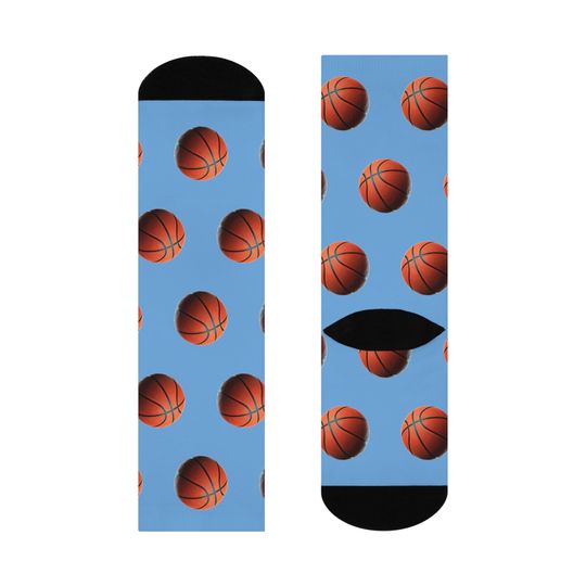 Basketball Crew Socks (Light Blue)