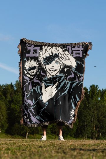 Anime Woven Cozy Blanket | Gojo