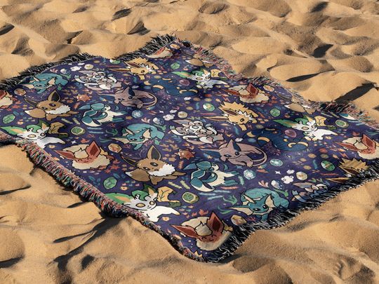 Eeveelution Woven Cozy Blanket | PKM Woven Wall Hanging