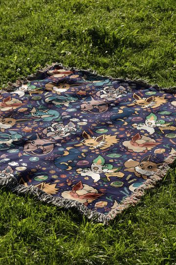 Eeveelution Woven Cozy Blanket | PKM Woven Wall Hanging