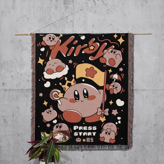 Kirby Woven Cozy Blanket | Gaming