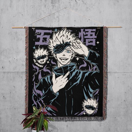 Anime Woven Cozy Blanket | Gojo