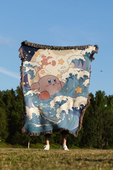 Kirby Woven Cozy Blanket | Gaming