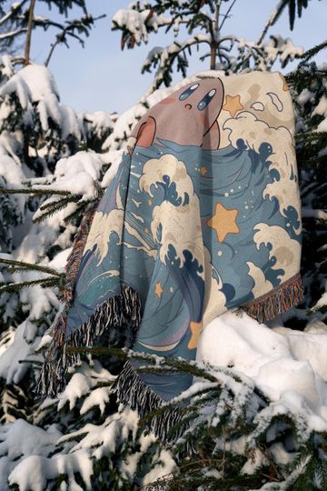 Kirby Woven Cozy Blanket | Gaming