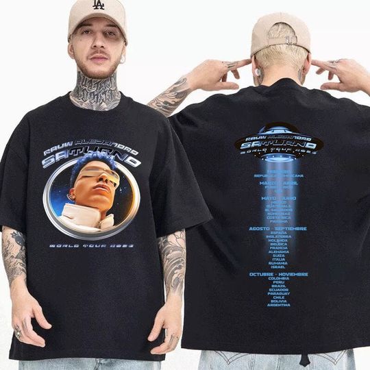Rauw Alejandro Sweatshirt, Rauw Alejandro World Tour 2023 Double Sided Shirt