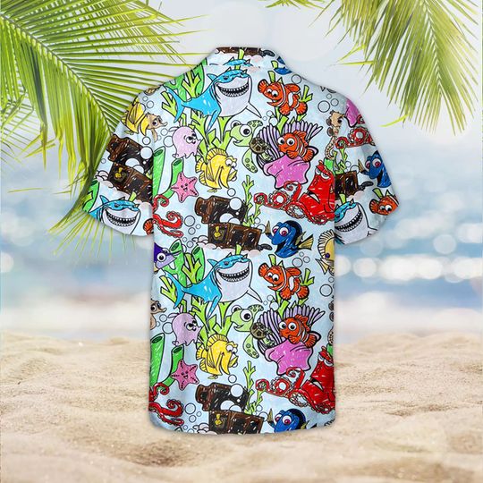 Disney Finding Nemo Hawaiian Shirt, Nemo Marlin Dory Crush Shirt