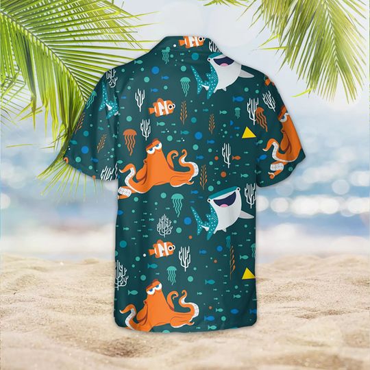 Finding Nemo Disney Hawaiian Shirt, Nemo Marlin Dory Crush Shirt