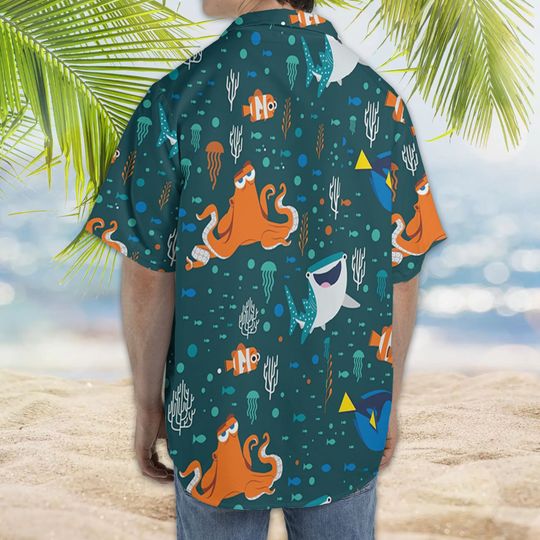 Finding Nemo Disney Hawaiian Shirt, Nemo Marlin Dory Crush Shirt