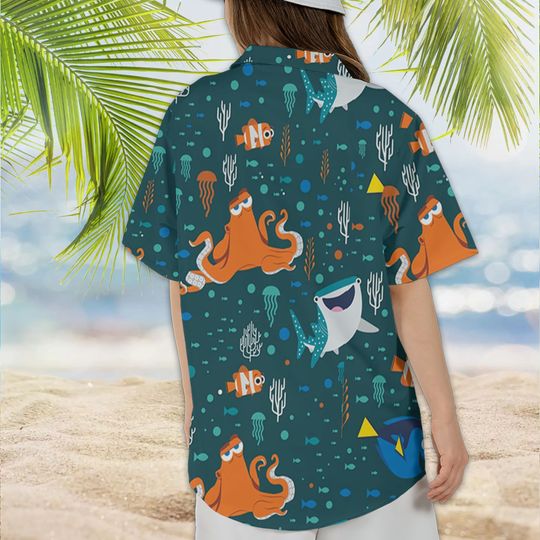 Finding Nemo Disney Hawaiian Shirt, Nemo Marlin Dory Crush Shirt