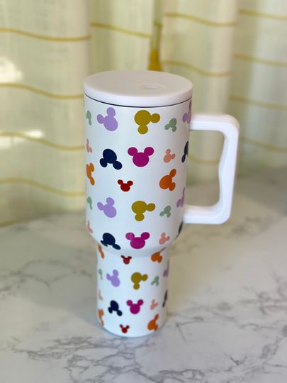 Rainbow Mickey 40 oz Tumbler, Stainless Tumbler