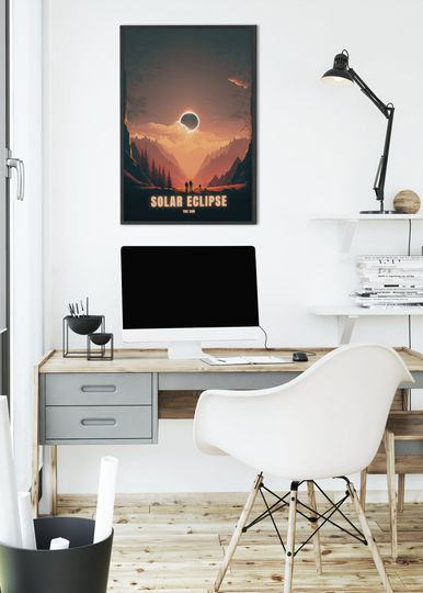 Space art print | Solar Eclipse Poster print Poster
