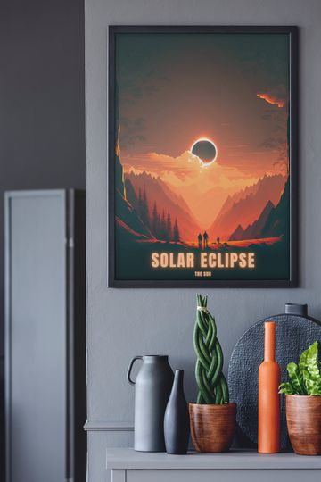 Space art print | Solar Eclipse Poster print Poster