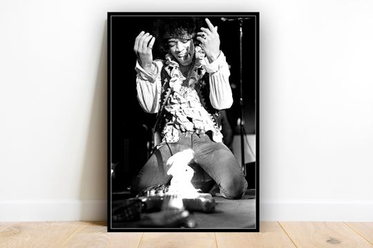 Jimi Hendrix vintage, wall decor, gifts, home decor Poster
