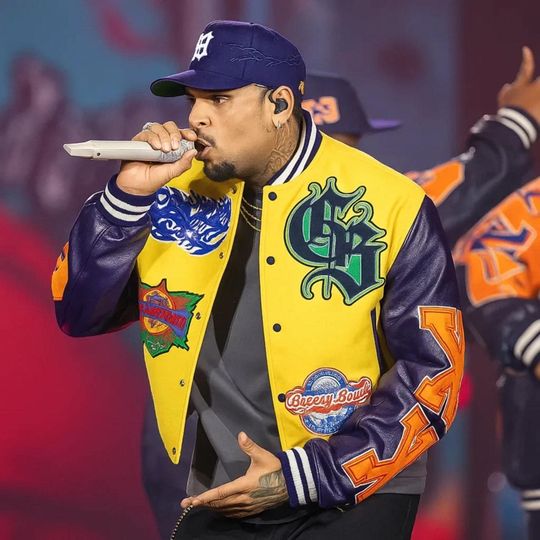 Hand Crafted Chris Brown Jacket, Breezy Bowl ATL Jacket
