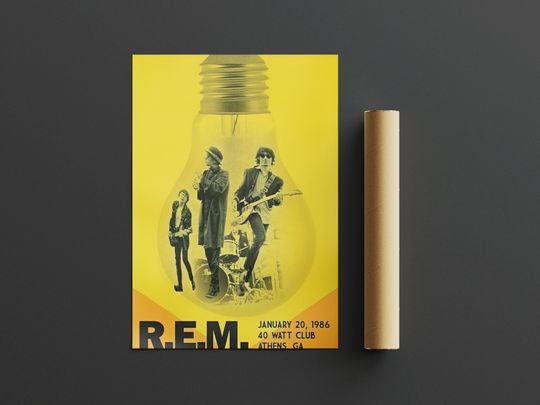 R.E.M 1986 Poster | Music Concert Poster