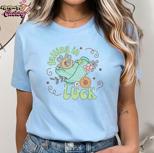 Falling In Luck St Patricks Day T-Shirt, Cute Patricks Day Shirt, Saint Patricks Day Shirt