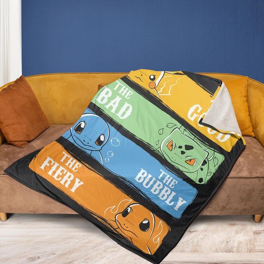 Anime Poke Cozy Plush Fleece Blanket