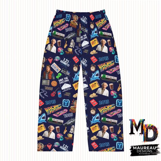 Back to the Future Inspired Collage Women's Pajama Pants