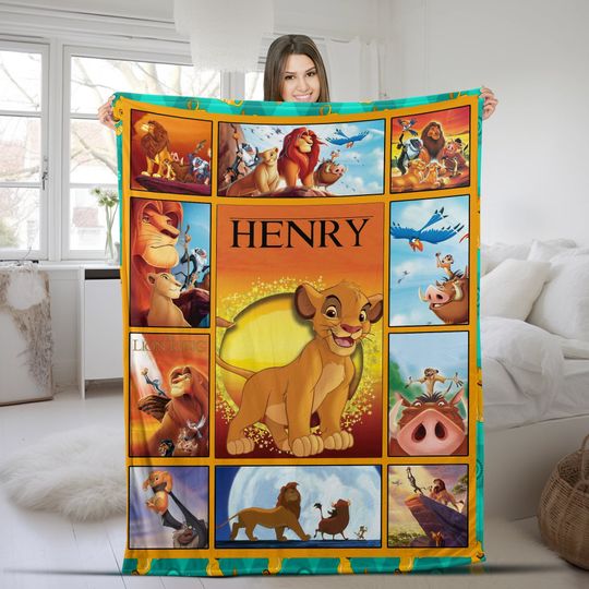 The Lion King Blanket, Simba Hakuta Matata Timon Pumbaa Blanket