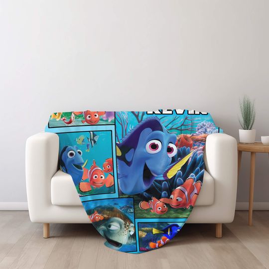 Personalized Dory Nemo Blanket, Finding Nemo Fleece Blanket