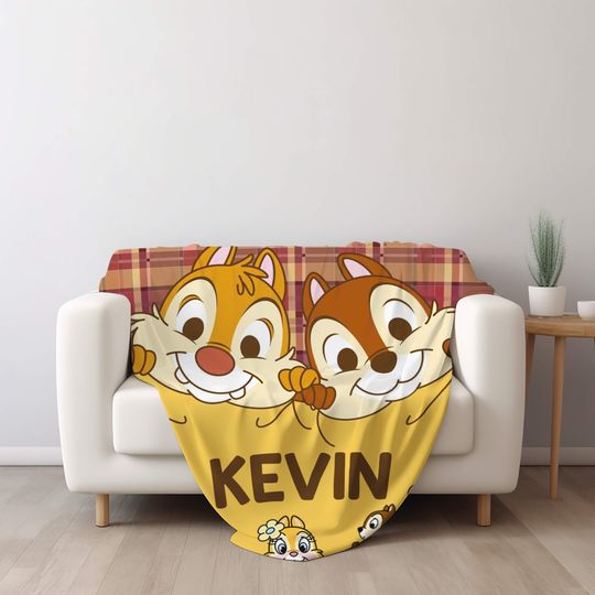 Personalized Disney Chip and Dale Blanket, Double Trouble Fleece Blanket