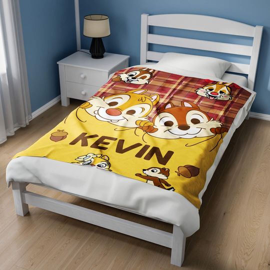 Personalized Disney Chip and Dale Blanket, Double Trouble Fleece Blanket