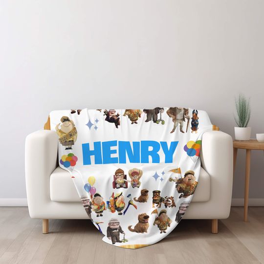 Personalized Disney Pixar Up Blanket, Adventure Is Out There Fleece Blanket