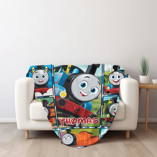 Personalized Thomas The Train Quilt Blanket, Thomas And Friends Fleece Blanket
