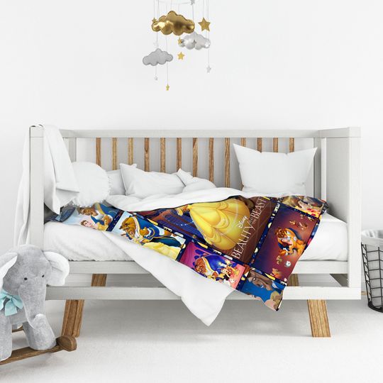 Disney Beauty And The Beast Fleece Blanket, Belle Princess And The Beast Fleece Blanket