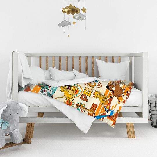 Personalized The Lion King Blanket,Simba Timon Pumbaa Fleece Blanket