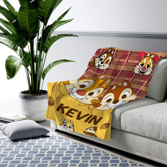 Personalized Disney Chip and Dale Blanket, Double Trouble Fleece Blanket