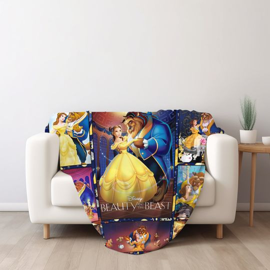 Disney Beauty And The Beast Fleece Blanket, Belle Princess And The Beast Fleece Blanket