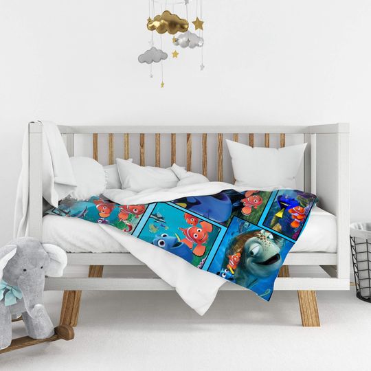 Personalized Dory Nemo Blanket, Finding Nemo Fleece Blanket