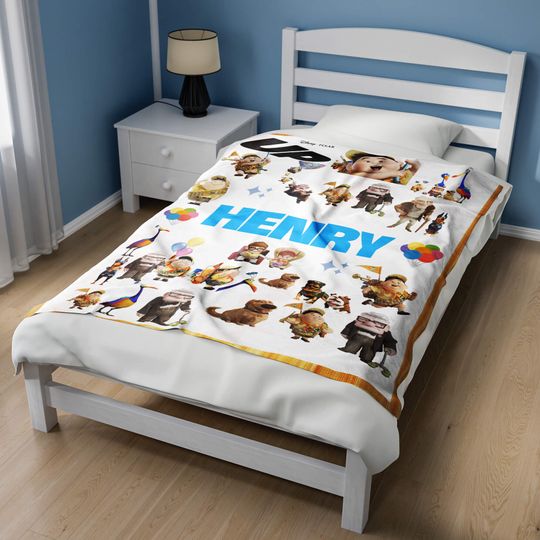 Personalized Disney Pixar Up Blanket, Adventure Is Out There Fleece Blanket