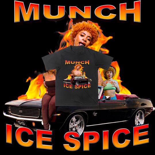 Ice Spice Munch Vintage Rap Graphic T-shirt