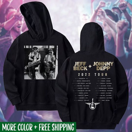 Jeff Beck and Johnny Depp 2022 Tour Hoodie