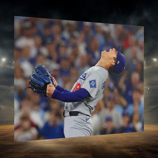 Los Angeles Dodgers World Series Yamamoto poster