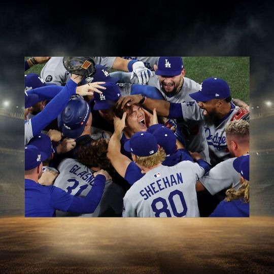 Los Angeles Dodgers World Series Yamamoto poster