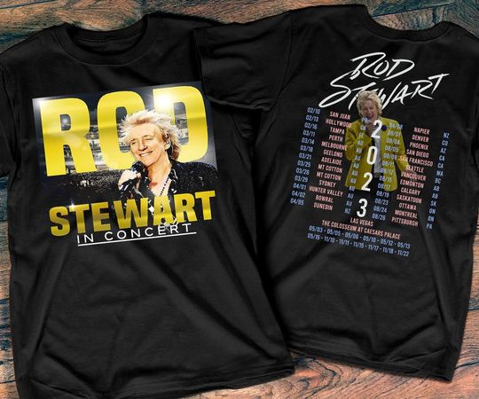 Rod Stewart Tour 2022 T-Shirt, Rod Steward The Hits In Concert 2022 Double Sided Shirt