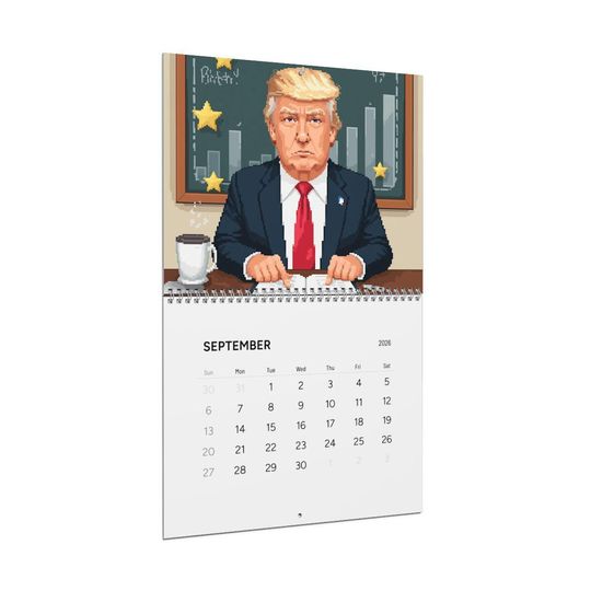 Donald Trump Pixel Art 2026 Wall Calendar | Political MAGA Gift
