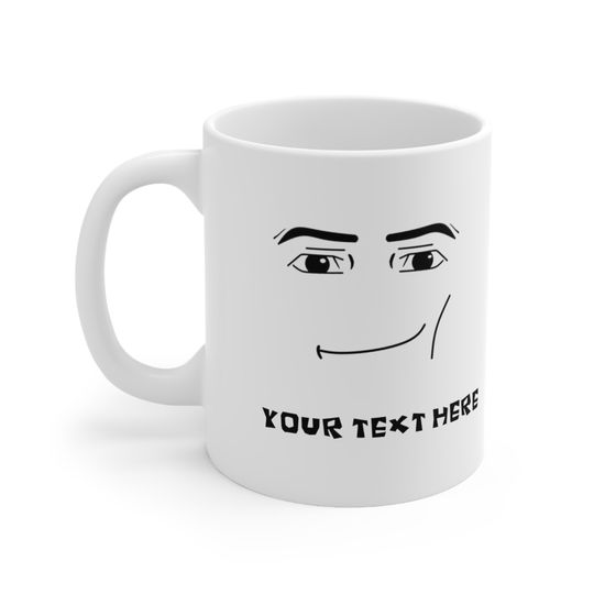 Personalized Roblox Man Face Customized Mug 11oz and 15 oz Ceramic Mug Gamer