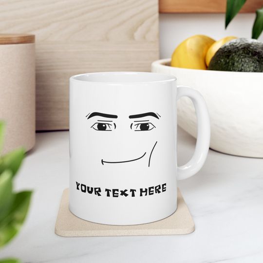 Personalized Roblox Man Face Customized Mug 11oz and 15 oz Ceramic Mug Gamer