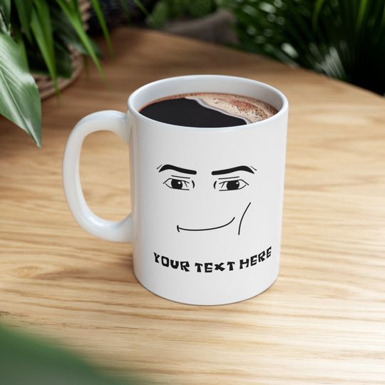Personalized Roblox Man Face Customized Mug 11oz and 15 oz Ceramic Mug Gamer